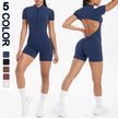 Backless Hollow-Out Push-Up Zipper Yoga Jumpsuit