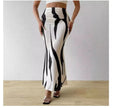 Zebra Print Pleated Midi Skirt
