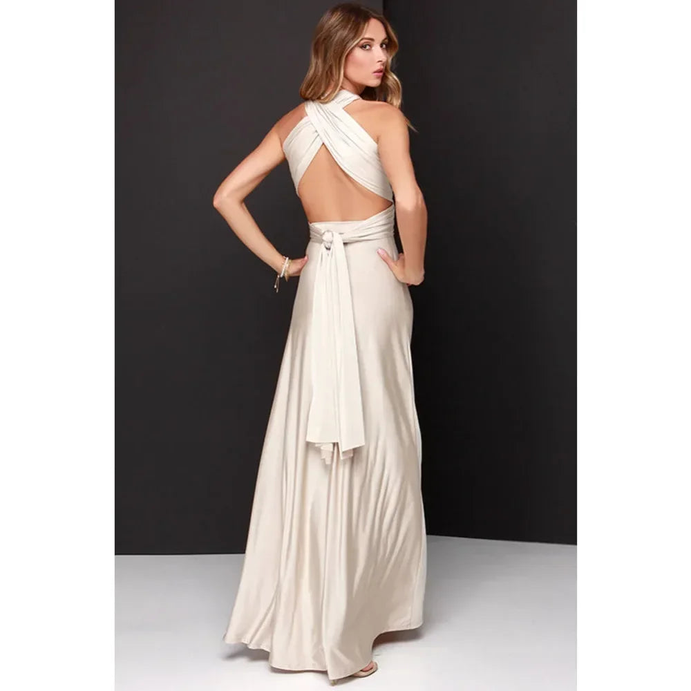 Convertible Strappy Maxi Dress