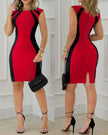 Colorblock Sleeveless Mini Dress