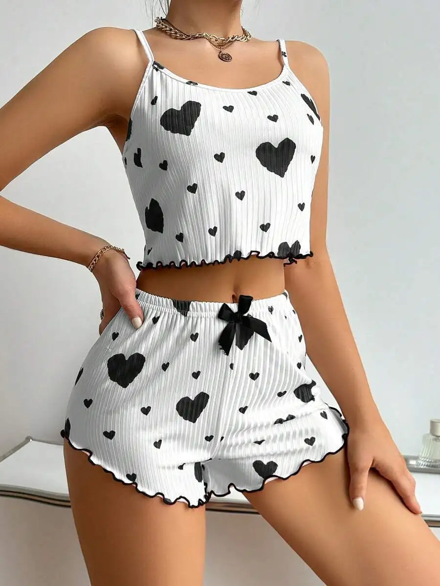 Printed Tank Pajama Set