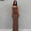 Satin Backless Maxi Dress