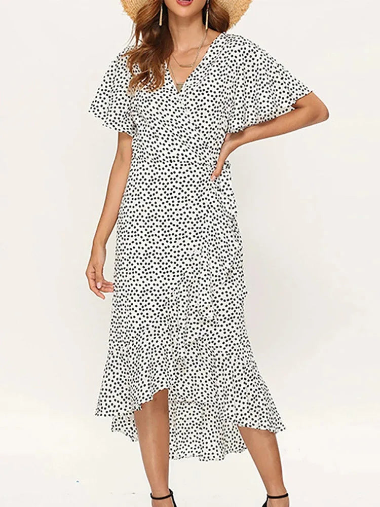 Floral Boho Chiffon Maxi Dress