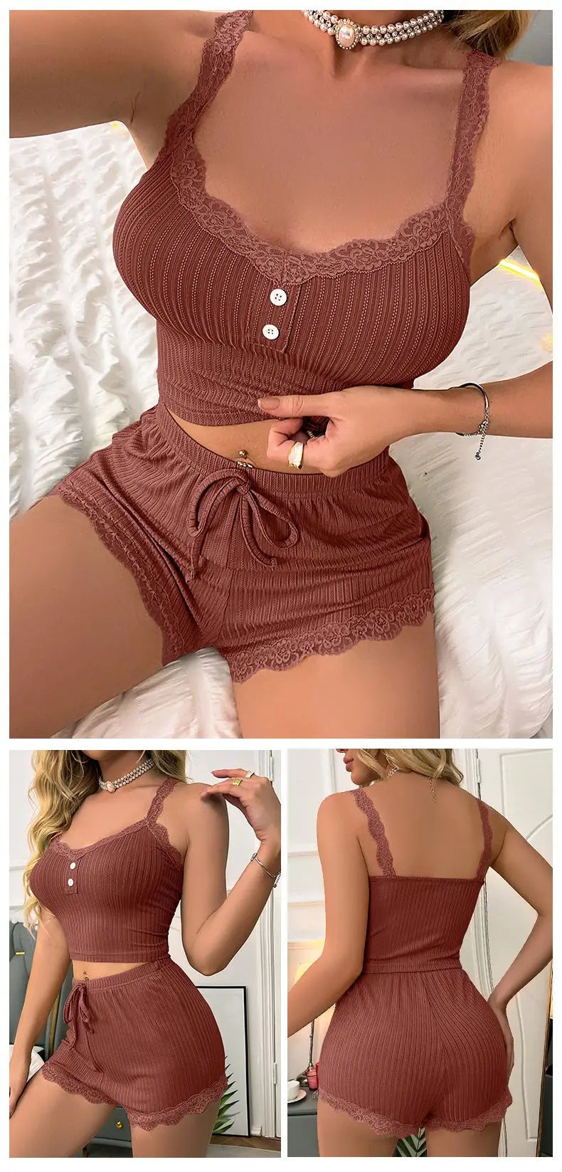 Silk Pajama Set with Trousers