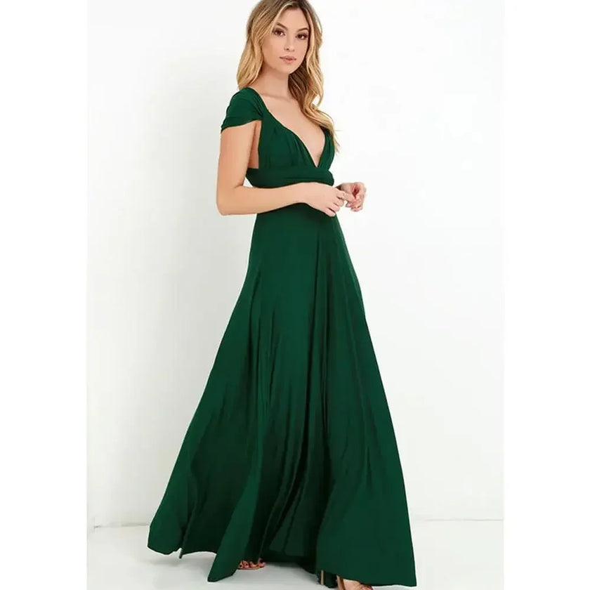 Convertible Strappy Maxi Dress