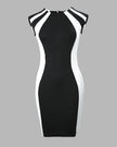 Colorblock Sleeveless Mini Dress