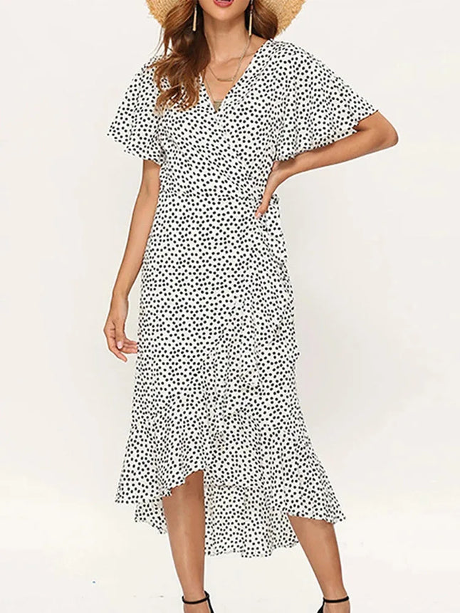Floral Boho Chiffon Maxi Dress