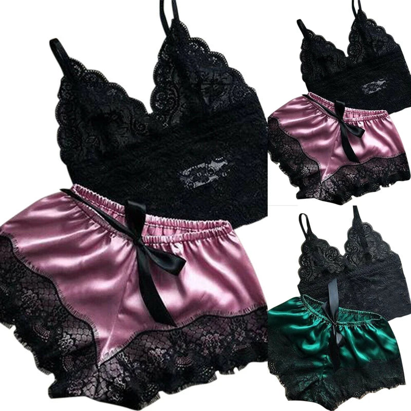 Lace Babydoll Pajama Set