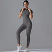 Quick-Dry Naked-Feel Zipper Yoga Jumpsuit