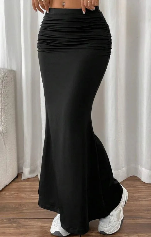Zebra Print Pleated Midi Skirt