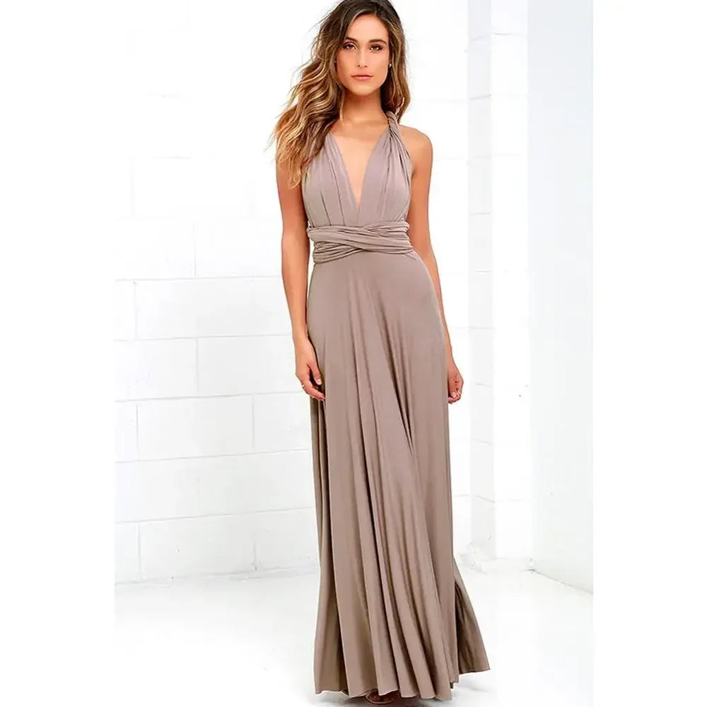 Convertible Strappy Maxi Dress