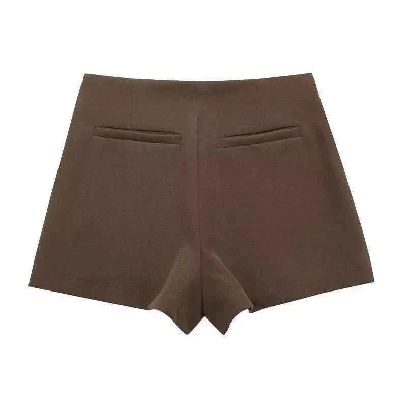 Asymmetric High Waist Mini Skort