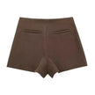 Asymmetric High Waist Mini Skort