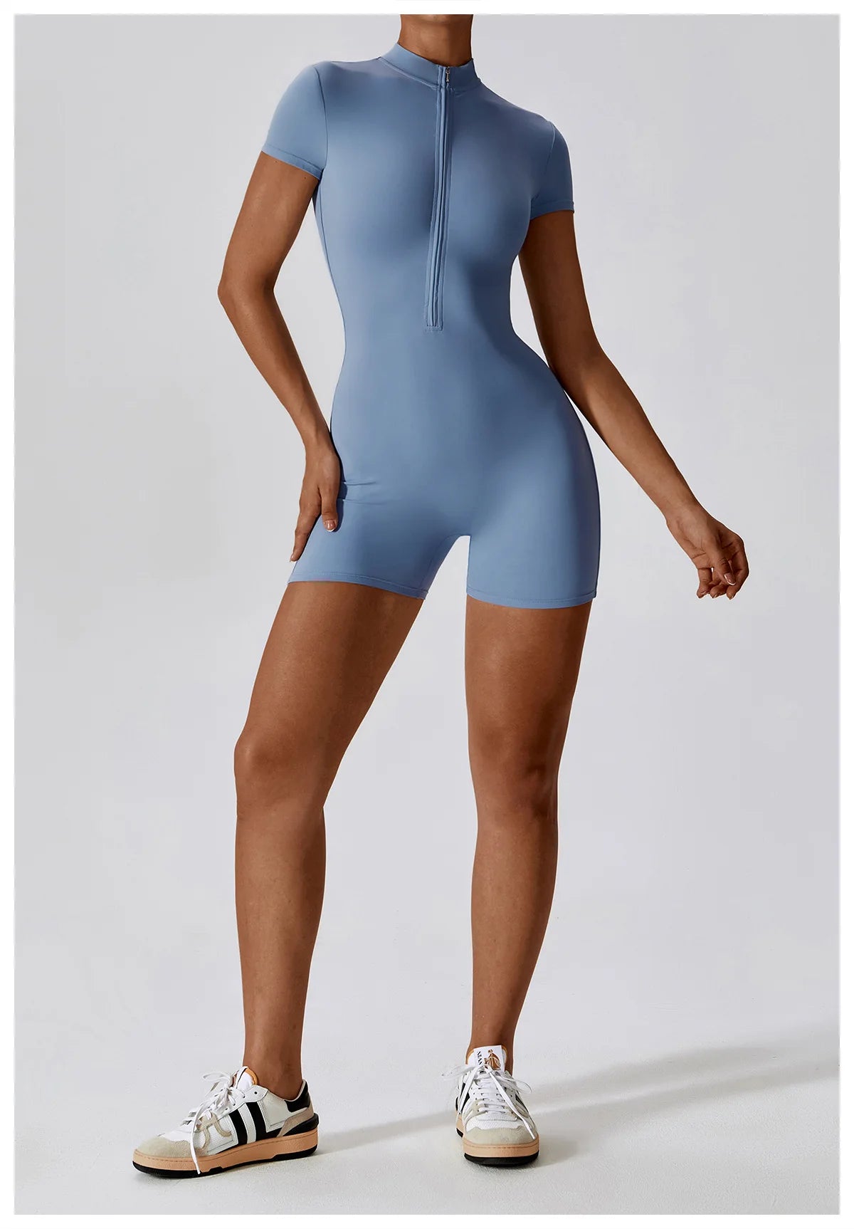 Push-Up Zipper Yoga Bodysuit Dance & Gym Jumpsuit