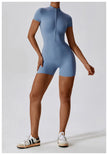 Push-Up Zipper Yoga Bodysuit Dance & Gym Jumpsuit