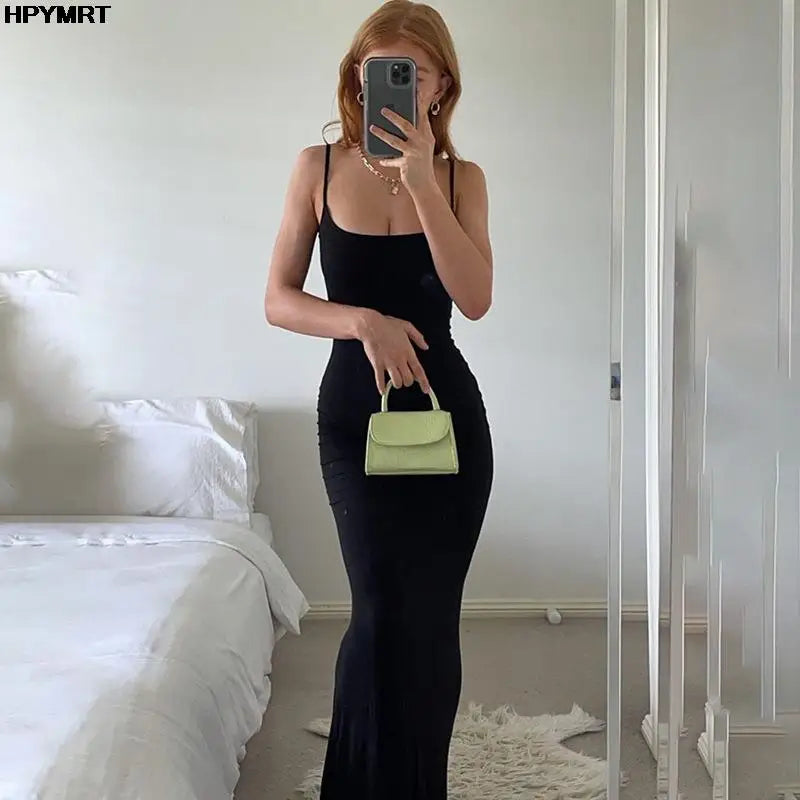 Satin Backless Maxi Dress