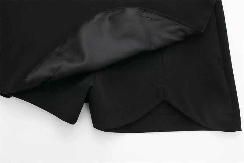 Asymmetric High Waist Mini Skort
