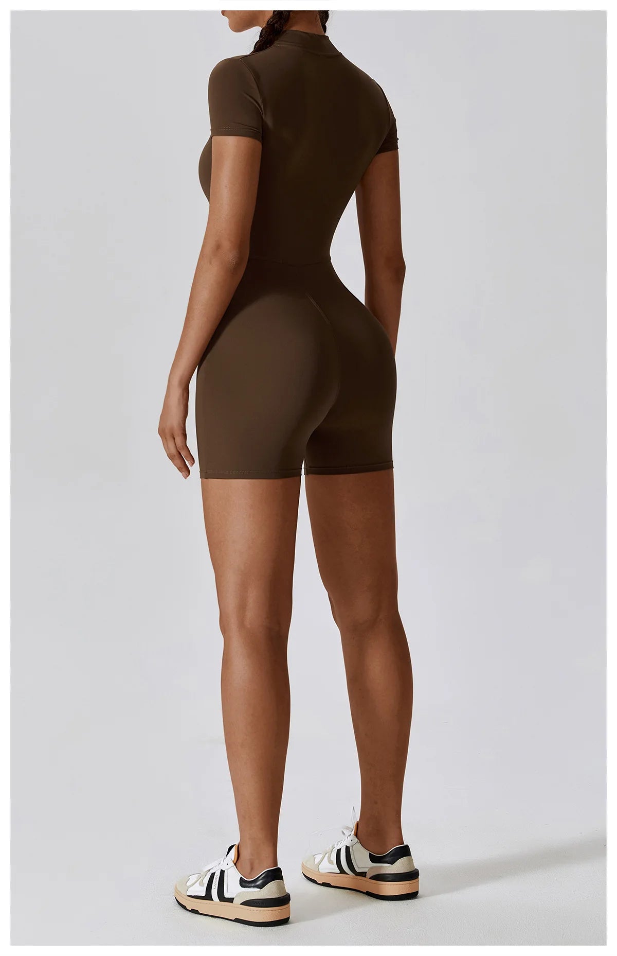 Push-Up Zipper Yoga Bodysuit Dance & Gym Jumpsuit
