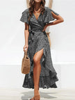 Floral Boho Chiffon Maxi Dress