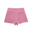 Asymmetric High Waist Mini Skort