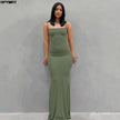 Satin Backless Maxi Dress