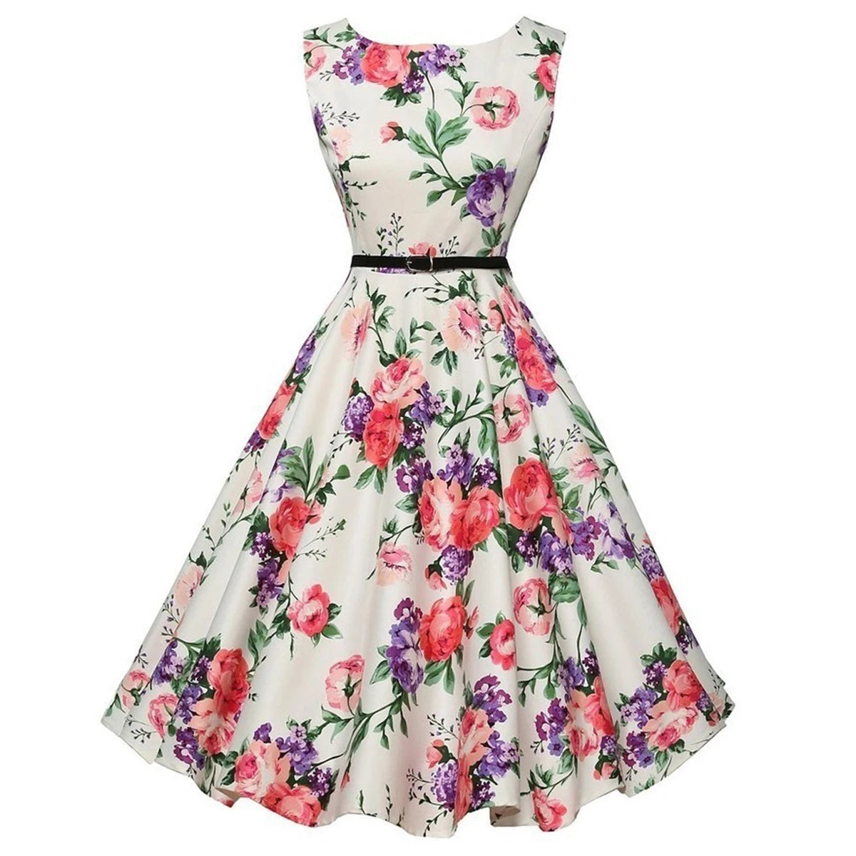 Floral Vintage Swing Dress