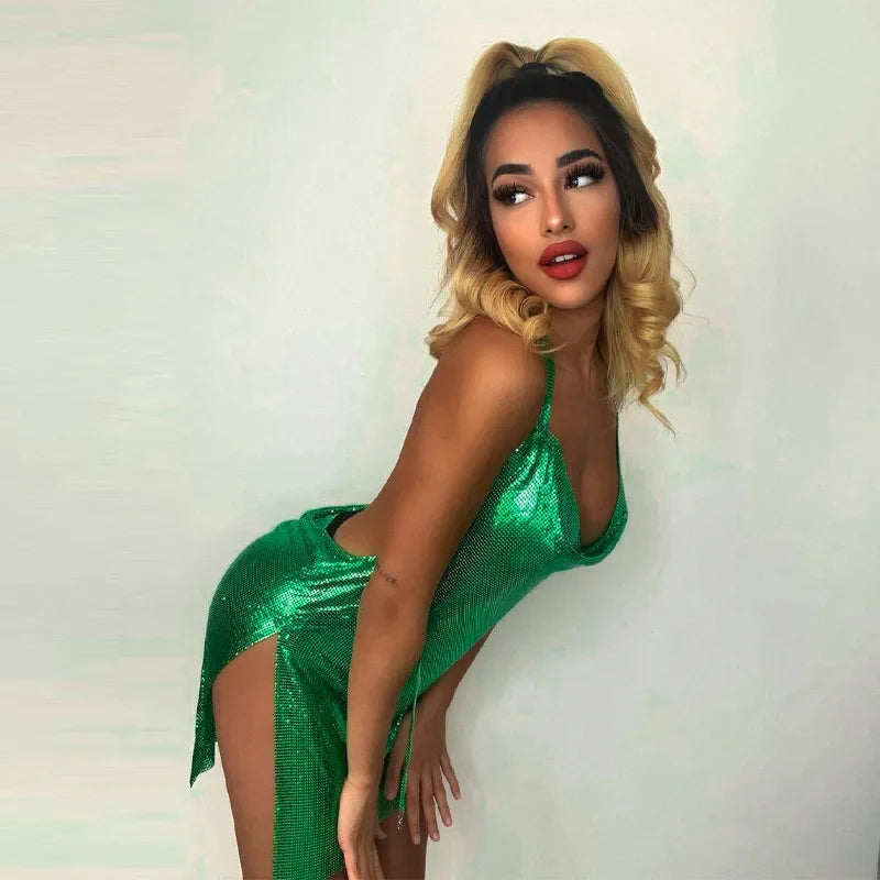 Sequin Halter Party Mini Dress II