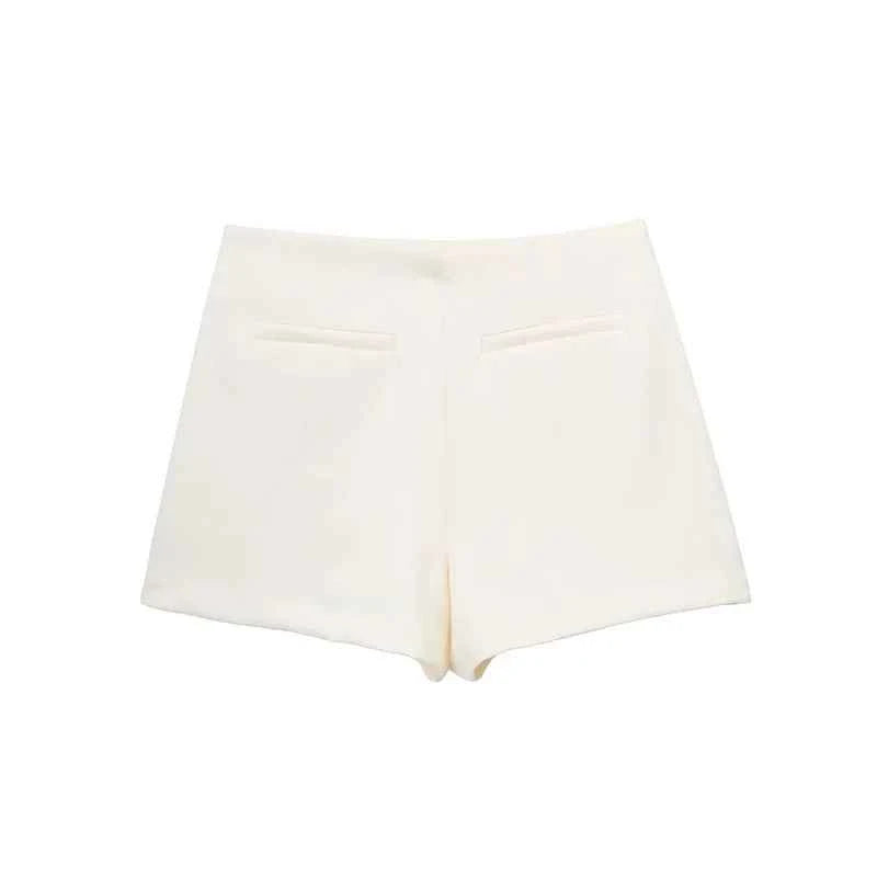 Asymmetric High Waist Mini Skort