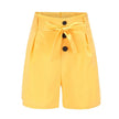 Y2K High Waist Button Front Tie Shorts