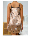Luxurious Satin Floral Slip Nightdress