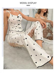 Mesh Lace Strap Pajama Set