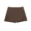 Asymmetric High Waist Mini Skort