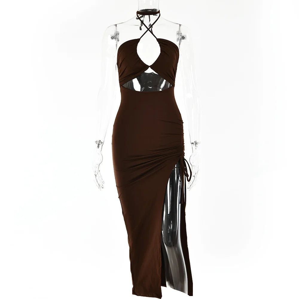 Backless Midi Bodycon Dress