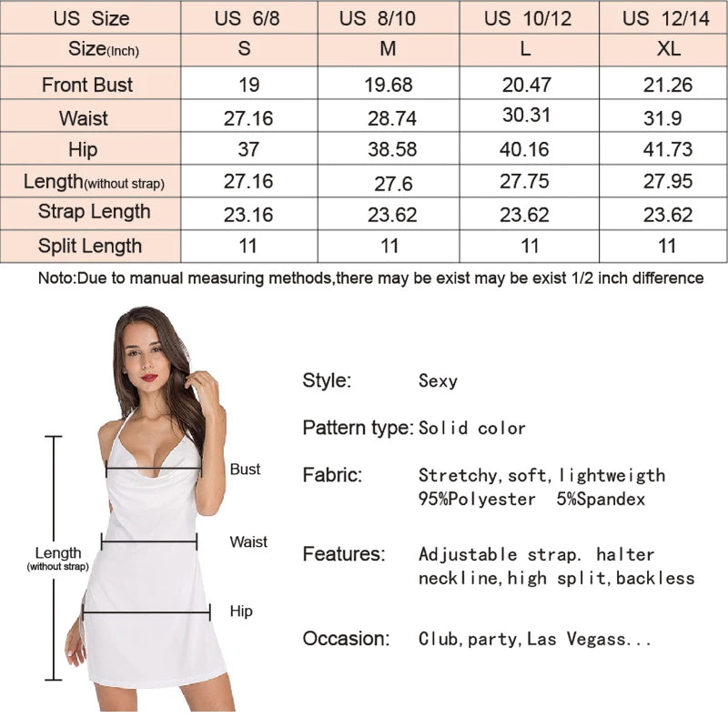 Halter Deep-V Nightgown