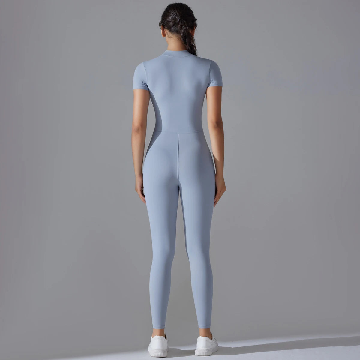 Quick-Dry Naked-Feel Zipper Yoga Jumpsuit