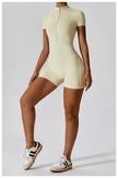 Push-Up Zipper Yoga Bodysuit Dance & Gym Jumpsuit