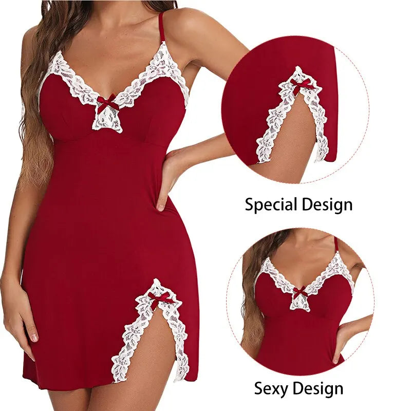 Satin V-Neck Nightgown