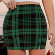 Plus Size Plaid Pencil Mini Skirt