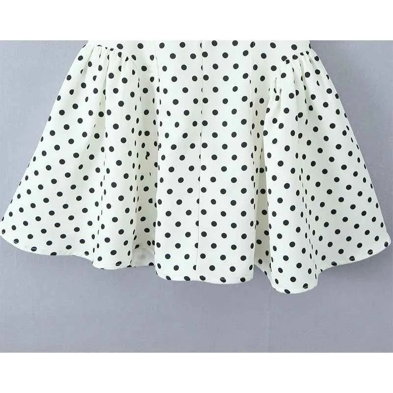 Retro Polka Dot Deep V Halter Mini Dress