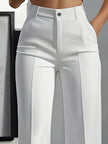 High Waist Draped Wide-Leg Trousers