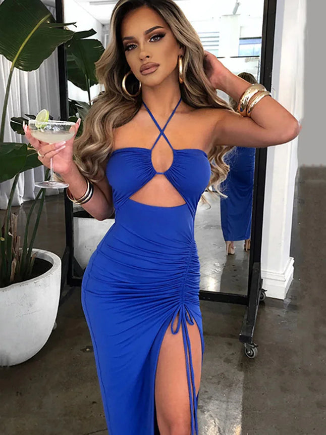 Backless Midi Bodycon Dress