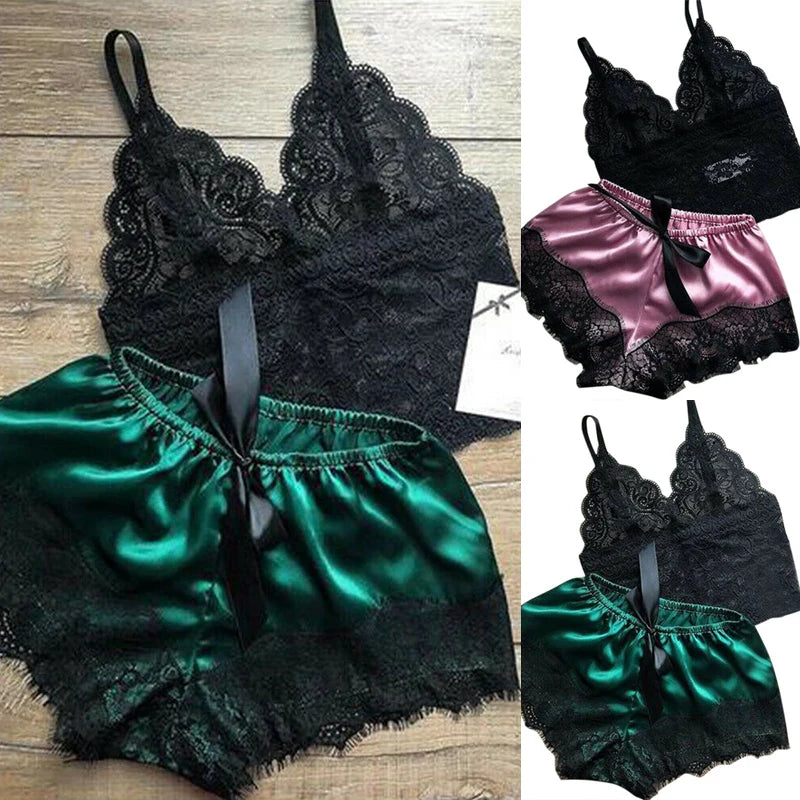 Lace Babydoll Pajama Set