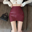 PU Leather High Waist Mini Skirt