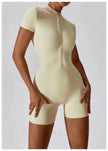 Push-Up Zipper Yoga Bodysuit Dance & Gym Jumpsuit