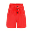 Y2K High Waist Button Front Tie Shorts