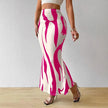 Zebra Print Pleated Midi Skirt