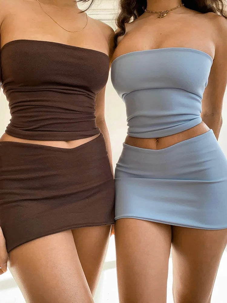 Tube Top & Mini Skirt Set