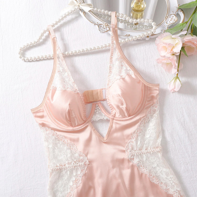 Satin Lace Slip Night Dress