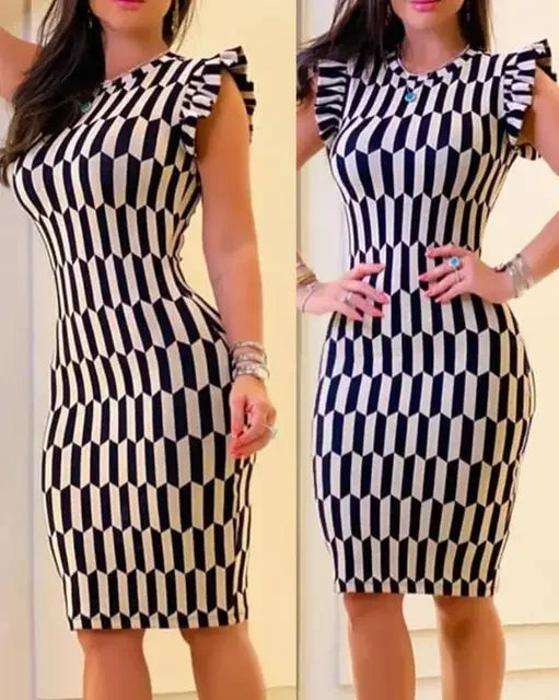 Colorblock Sleeveless Mini Dress