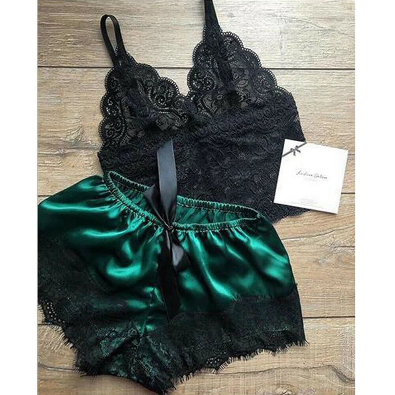 Lace Babydoll Pajama Set